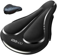 coowoo bike seat cover: adjustable, soft cushion for mountain and road bike – breathable, anti-slip saddle cushion logo