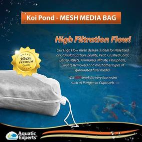 img 3 attached to 🐠 4 Pack Mesh Media Filter Bags for Koi Pond - High Flow 500 Micron - 8x12 Inch Pouch with Drawstrings - Ideal for Activated Carbon - Reusable Water Garden or Aquarium Charcoal Filter Bag (4 Pack)