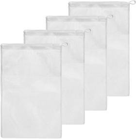 img 4 attached to 🐠 4 Pack Mesh Media Filter Bags for Koi Pond - High Flow 500 Micron - 8x12 Inch Pouch with Drawstrings - Ideal for Activated Carbon - Reusable Water Garden or Aquarium Charcoal Filter Bag (4 Pack)