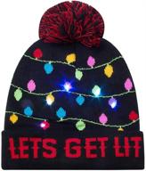 🦌 vibrant christmas reindeer accessories: goodstoworld boys' hat & cap flashing with color! logo