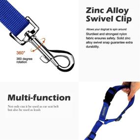 img 1 attached to Adjustable Nylon Dog Car Headrest Restraint - Pet Safety Seat Belt Strap for Easy Vehicle Travel - Durable Zipline & Tether Backseat for Traveling - Animal Harness