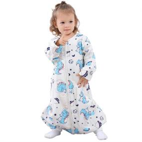img 4 attached to 👶 Infant Sleep Sack with Legs, Baby Walker Wearable Blanket with Feet, Toddler Sleeping Bag 2.5 TOG (Medium, 31.5 inches)