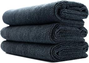 img 4 attached to 🏋️ The Rag Company - Sport & Exercise Towel - Gym, Fitness, Spa, Ultra Soft, Super Absorbent, Quick-Drying Premium Microfiber, 320gsm, 16in x 27in, Black (3-Pack)