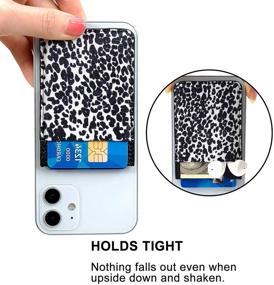 img 2 attached to 📱 Senose Phone Wallet Stick-On - Premium Leather Credit Card Holder for iPhone, Samsung, and All Cell Phones - Compatible with Phone Cases