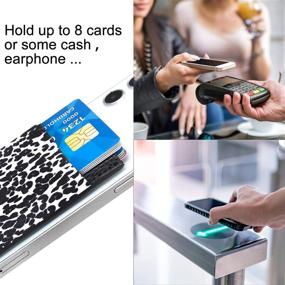 img 3 attached to 📱 Senose Phone Wallet Stick-On - Premium Leather Credit Card Holder for iPhone, Samsung, and All Cell Phones - Compatible with Phone Cases
