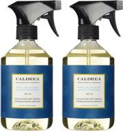 🌿 caldrea basil blue sage countertop cleanser - 16 oz - pack of 2 logo