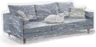 🛋️ premium clear thicker couch cover: heavy duty protection against cat and dog clawing, waterproof sofa slipover for pets, storage, and moving logo