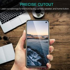 img 3 attached to 📱 3 Пакета защитных стекол для экрана Samsung Galaxy S10e с открытым отверстием для камеры - Новая версия с установкой в рамку | HD-прозрачность, 9H-твердость, совместимость с чехлами