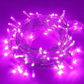 img 1 attached to 🎄 Joiedomi 100-counts LED Purple Christmas String Lights, 8 Modes 9.84 ft, Single Stranded, for Indoor/Outdoor Christmas Decorations