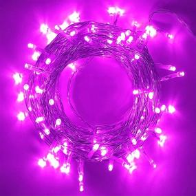 img 3 attached to 🎄 Joiedomi 100-counts LED Purple Christmas String Lights, 8 Modes 9.84 ft, Single Stranded, for Indoor/Outdoor Christmas Decorations