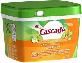 img 2 attached to Cascade ActionPacs Dishwasher Detergent, Gain Scent, 🧼 60 Count: Powerful Cleaning Solution for Sparkling Dishes
