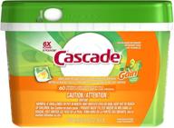 cascade actionpacs dishwasher detergent, gain scent, 🧼 60 count: powerful cleaning solution for sparkling dishes logo