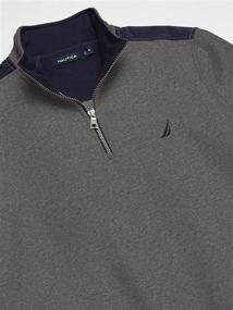 img 2 attached to 👕 Nautica Men's Quarter Zip Pieced Fleece Sweatshirt