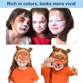 img 1 attached to Safe and Fun Face Painting Kits for Kids and Adults - 15Colors Face Paint Makeup Palette with Oil-Based Paint - Includes 10 Brushes for Professional Halloween and Birthday Makeup