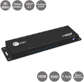 img 3 attached to SIIG 1x8 HDMI 4K @60Hz HDR Splitter with EDID Management, 8-Bit YUV 4:4:4, 10-Bit YUV 4:2:0, HDMI 2.0, HDCP 2.2, 18Gbps, Auto Scaling, Low Heat, Cascadable, Firmware Upgradable, 8 Port 1 in 8 Out