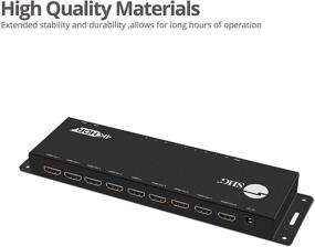 img 2 attached to SIIG 1x8 HDMI 4K @60Hz HDR Splitter with EDID Management, 8-Bit YUV 4:4:4, 10-Bit YUV 4:2:0, HDMI 2.0, HDCP 2.2, 18Gbps, Auto Scaling, Low Heat, Cascadable, Firmware Upgradable, 8 Port 1 in 8 Out