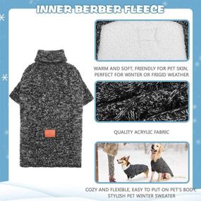 img 1 attached to 🐾 Stay Warm and Stylish: KOOLTAIL Dog Winter Clothes - Turtleneck Fleece Sweater with Leash Hole for Small to Large Dogs