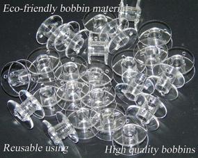 img 1 attached to 🧵 CeeYali 100 Pcs Transparent Bobbins: Perfect for Brother Sewing Machine and More!