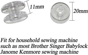 img 2 attached to 🧵 CeeYali 100 Pcs Transparent Bobbins: Perfect for Brother Sewing Machine and More!