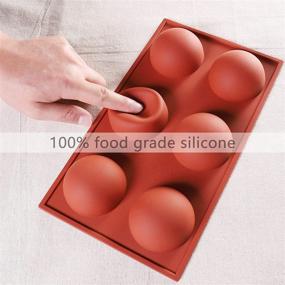 img 2 attached to 2 Pack Silicone Semi-Sphere Mould for Cakes, Handmade Soaps, and Desserts - Non-Stick 3D Semicircle Baking Mould for DIY Chocolate Pastry, Truffles, Puddings, Jelly Cheesecakes - BPA Free