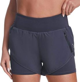 img 2 attached to 🏃 TAKIYA 2-in-1 Women's Running Shorts: Quick-Dry Double Layer Workout Athletic Gym Yoga Shorts with Pockets