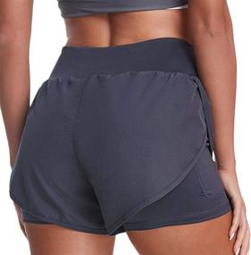 img 3 attached to 🏃 TAKIYA 2-in-1 Women's Running Shorts: Quick-Dry Double Layer Workout Athletic Gym Yoga Shorts with Pockets