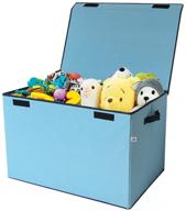 📦 large collapsible toy trunk - lovely little things storage bin - playroom organizer for boys & girls - ideal for storing toys, closet items, books, clothes, and pillows (rectangular with lid) logo