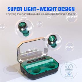 img 1 attached to 🎧 Otium Wireless Earbuds Bluetooth 5.0 Headphones with LED Display, Long Battery Life, IPX8 Waterproof, Green