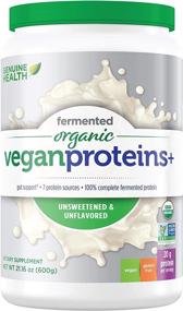 img 4 attached to 🌱 Genuine Health Fermented Organic Vegan Proteins+, Unflavored 20g Protein Powder - 21.16oz Tub, 20 Servings