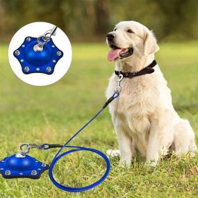 img 3 attached to 🐾 Premium Dog Tie Out Stake with 360° Swivel, 30FT Cable - Heavy-Duty Anchor for Outdoor Activities, Rust Proof & Suitable for Dogs up to 100LBS