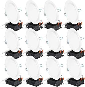 img 4 attached to Sunco Lighting 12 Pack 6 дюймов светодиодные встроенные потолочные светильники слим освещение и потолочные вентиляторы в потолочных светильниках