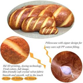 img 1 attached to 🥖 LZYMSZ 3D Simulation Bread Baguette Pillow, Plush Stuffed Food Lumbar Back Cushion, Soft 3D Butter Bread Cushion Throw Pillow for Sofa / Home Bedroom / Office / Dormitory (15.8 inches, Butter), SEO-Optimized