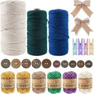 🧵 macrame crafting kit with varied bow knots and cords логотип