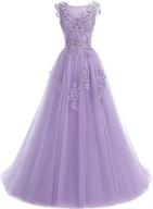 dresses flower appliquestulle bridesmaid lavender women's clothing for dresses logo