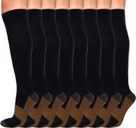 🧦 copper compression socks: optimal circulation for women & men – 8 pairs logo