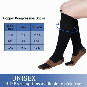 img 3 attached to 🧦 Copper Compression Socks: Optimal Circulation for Women & Men – 8 Pairs