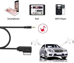 img 3 attached to 🚗 CHELINK 2M Car Kit MI Audio Music Media Interface 3.5mm Aux Adapter Cable for Mercedes Benz CLS E ML S SL SLK GL GLK R W Class with iPhone 4 5 6 iPod