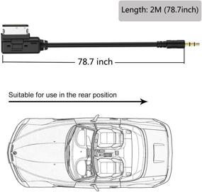 img 2 attached to 🚗 CHELINK 2M Car Kit MI Audio Music Media Interface 3.5mm Aux Adapter Cable for Mercedes Benz CLS E ML S SL SLK GL GLK R W Class with iPhone 4 5 6 iPod