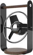 🔌 sharper image sbv1-si usb fan - soft blade, 2 speeds, touch control, quiet operation, 5v wall adapter, 6 ft. cable, personal, black logo