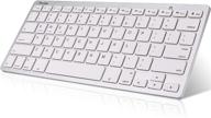 💻 procase wireless keyboard: compact & portable for ipad, android, windows tablets & more - silver logo