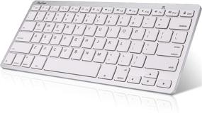 img 4 attached to 💻 ProCase Wireless Keyboard: Compact & Portable for iPad, Android, Windows Tablets & More - Silver