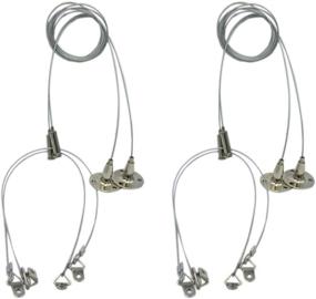 img 3 attached to 🐠 Enhance Your Aquarium Lighting with the 3.2ft Suspension Cables Kit - Adjustable Fastener Swivel Clasps, 8kg Load Capacity, for LED Panel Lighting (4 Pcs)