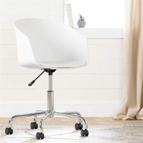 img 4 attached to South Shore Flam Swivel Chair White