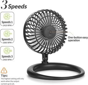img 1 attached to 🌬️ NuPow 8-Inch USB Desk Fan: Portable, Quiet, and Space-Saving for Bedroom, Office, or Home