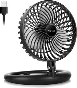 img 4 attached to 🌬️ NuPow 8-Inch USB Desk Fan: Portable, Quiet, and Space-Saving for Bedroom, Office, or Home