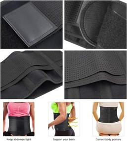 img 2 attached to 🎯 SZ-Climax Lumbar Support Belt - Back Brace Support Waist Cincher Sweat Belt for Postpartum Recovery & Lower Back Pain - Body Shaper for Women & Men