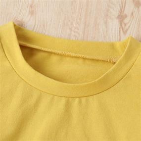 img 2 attached to Яркий наряд Betusline в стиле "тай-дай" для детей 🌈 Девочки: кроп-топы + штаны, размеры от 18 месяцев до 14 лет.