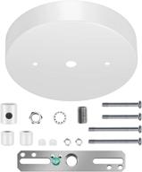 🔆 white canomo 5 1/8-inch modern ceiling lighting canopy kit - loop, cross bar, and mounting screws included logo