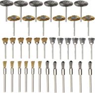 🔧 rocaris 36pcs brass steel wire brush polishing wheels full kit: perfect for rotary tools логотип