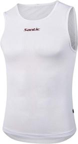 img 4 attached to 🚴 Santic Men's Sleeveless Cycling Base Layer Tank Top: Quick Dry Star Biking Undershirt Vest Jersey